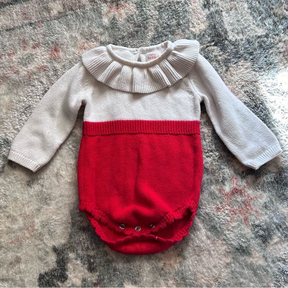 Baby girl sweater onesie
